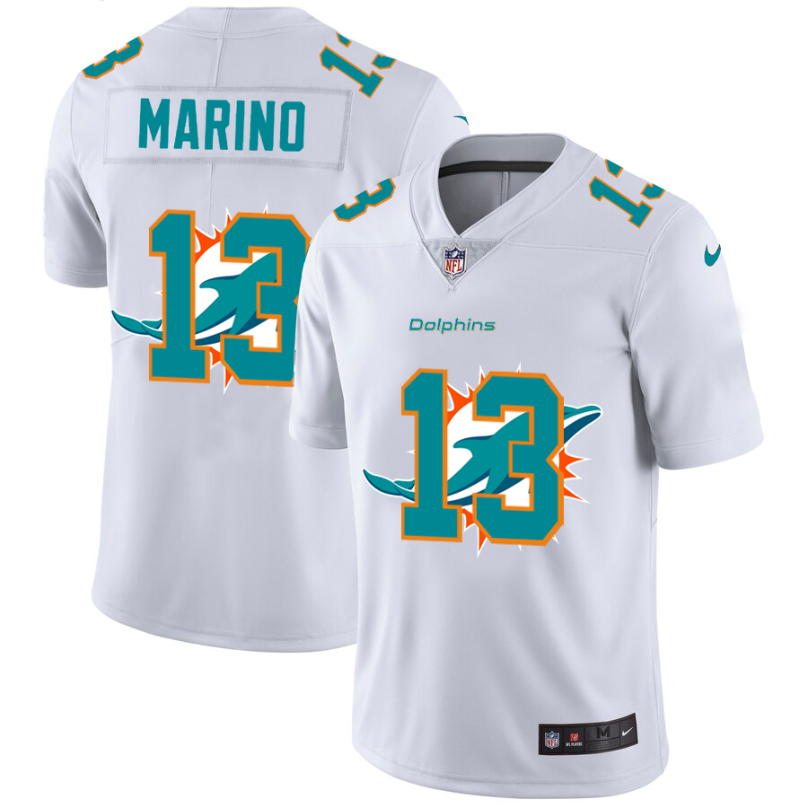 2020 New Men New Nike Miami Dolphins #13 Marino White  Limited NFL Nike jerseys->miami dolphins->NFL Jersey